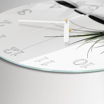 Glas wanduhr Steine