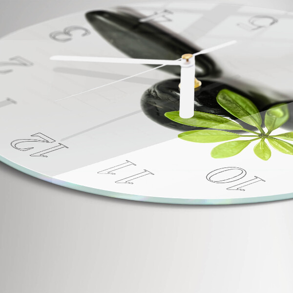 Glas wanduhr Steine