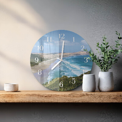 Glas wanduhr Küste