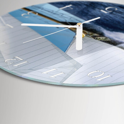 Glas wanduhr Segelboot