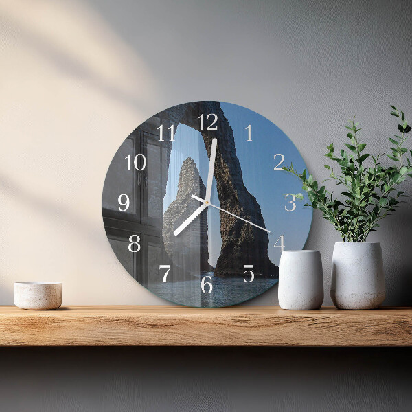 Glas wanduhr Stein