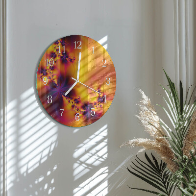 Glas wanduhr Blumen