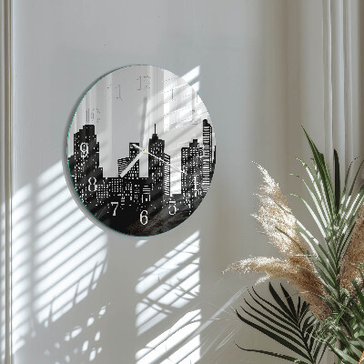 Glas wanduhr Gebäude