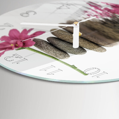 Glas wanduhr Steine