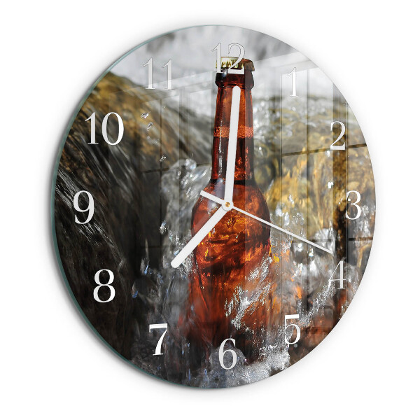 Glas wanduhr Bier
