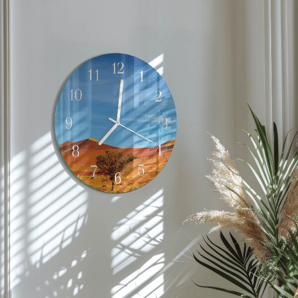 Glas wanduhr Wüste