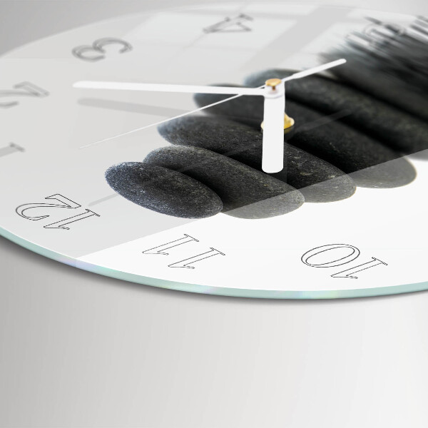 Glas wanduhr Steine