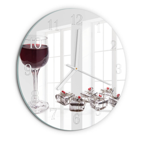 Glas wanduhr Weinglas