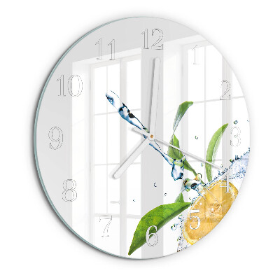 Glas wanduhr Zitronensäure