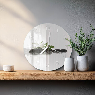 Glas wanduhr Zen-Steine