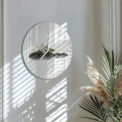Glas wanduhr Zen-Steine