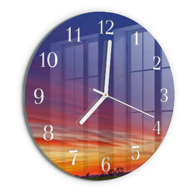 Glas wanduhr Feld