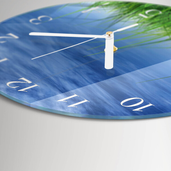 Glas wanduhr Gras