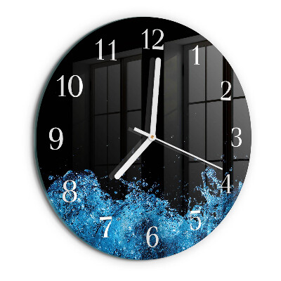 Glas wanduhr Wasser