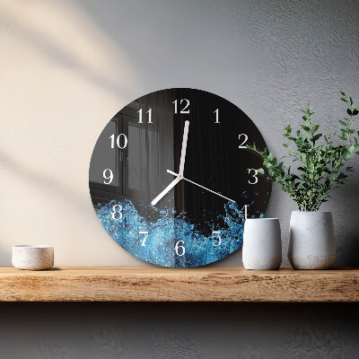 Glas wanduhr Wasser