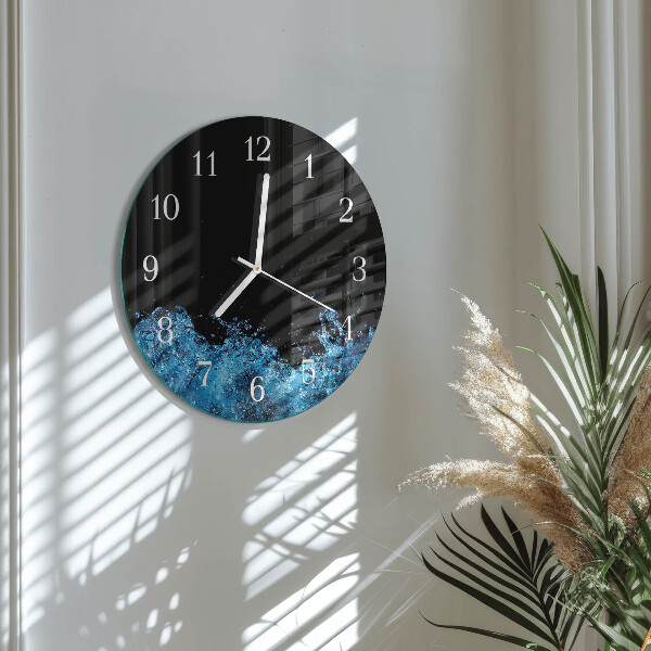 Glas wanduhr Wasser