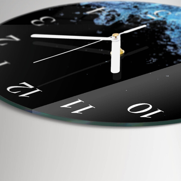 Glas wanduhr Wasser