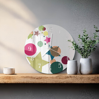 Glas wanduhr Sterne