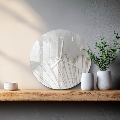 Glas wanduhr Löwenzahn