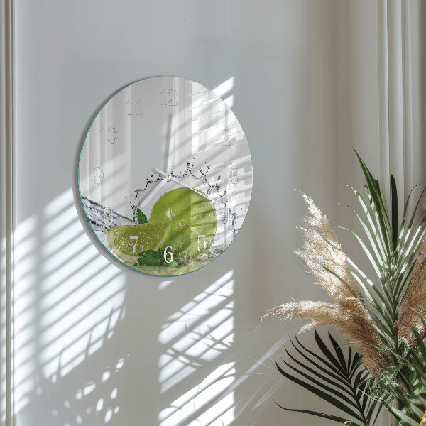 Glas wanduhr Kalkwasser