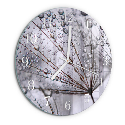 Glas wanduhr Löwenzahn