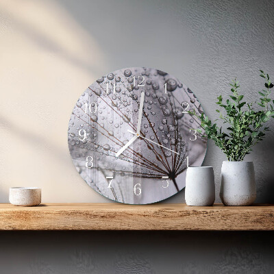Glas wanduhr Löwenzahn
