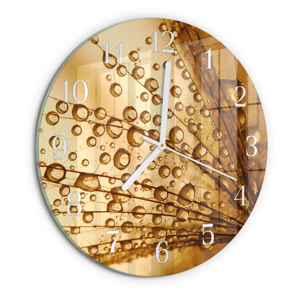 Glas wanduhr Löwenzahn