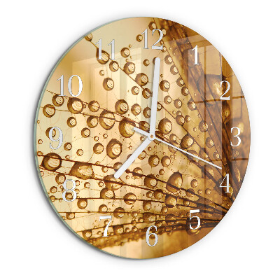 Glas wanduhr Löwenzahn