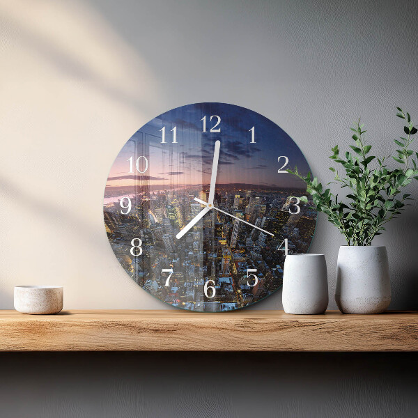 Glas wanduhr Horizont