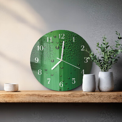 Glas wanduhr Wassertropfen