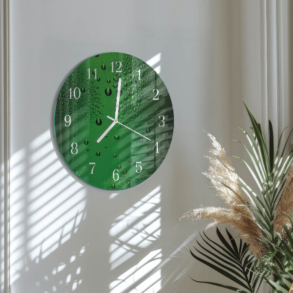 Glas wanduhr Wassertropfen