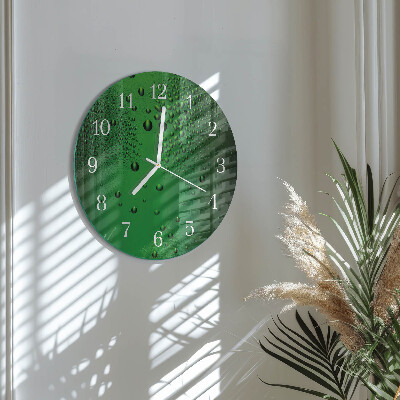 Glas wanduhr Wassertropfen