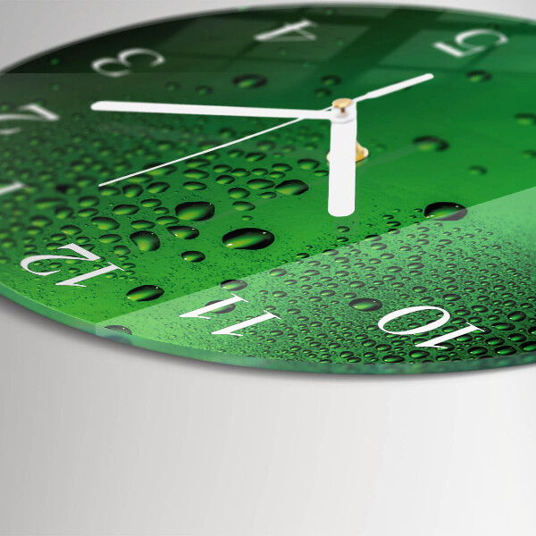 Glas wanduhr Wassertropfen