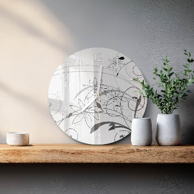 Glas wanduhr Blumenkunst