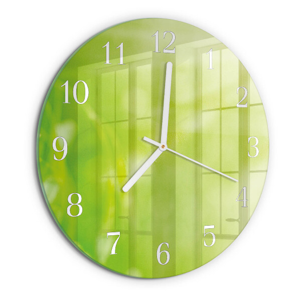 Glas wanduhr Gras