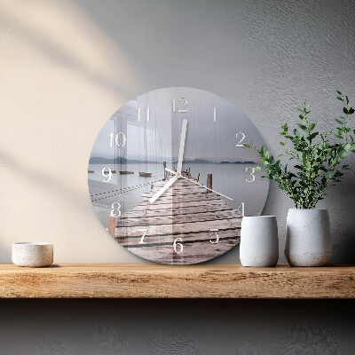 Glas wanduhr Netzwerk