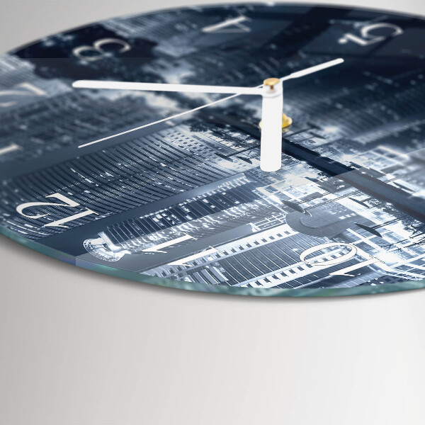 Glas wanduhr Horizont