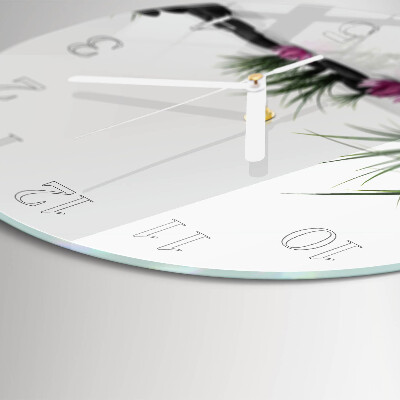 Glas wanduhr Lotosblume