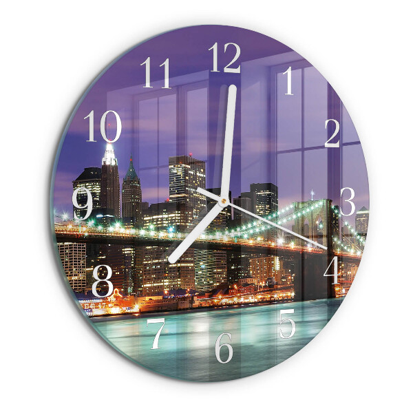 Glas wanduhr Horizontbrücke
