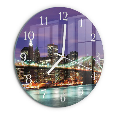 Glas wanduhr Horizontbrücke