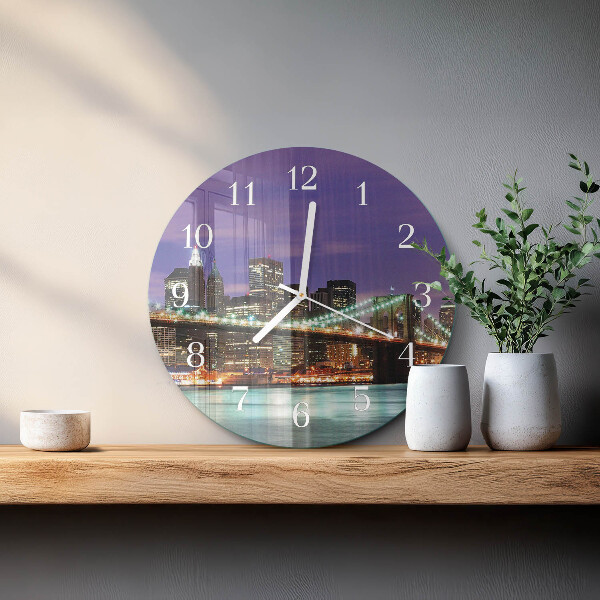 Glas wanduhr Horizontbrücke