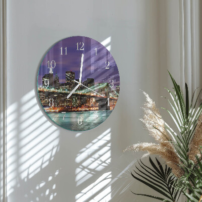 Glas wanduhr Horizontbrücke