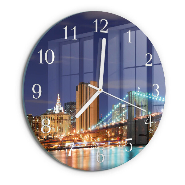 Glas wanduhr Horizontale Brücke