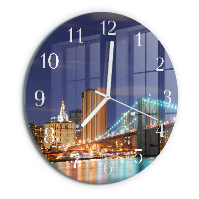 Glas wanduhr Horizontale Brücke
