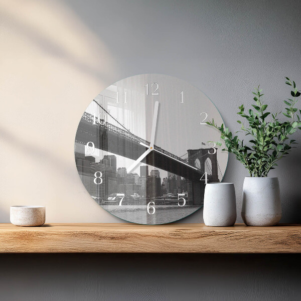 Glas wanduhr Brücke