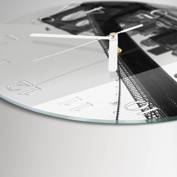 Glas wanduhr Brücke