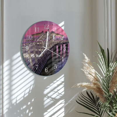 Glas wanduhr Pier