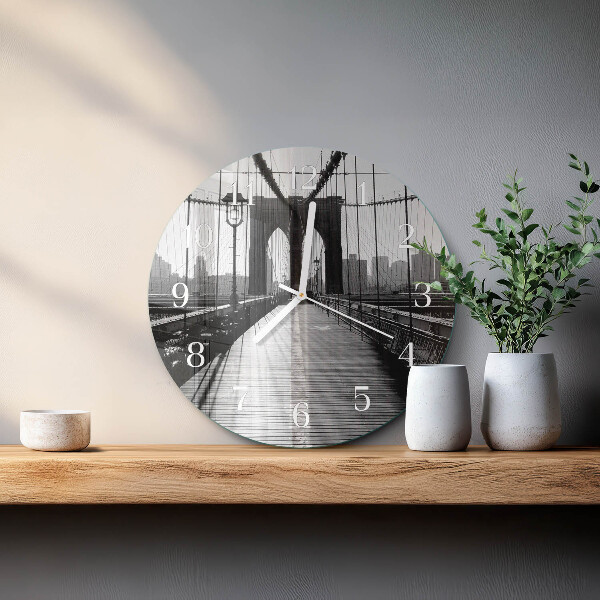 Glas wanduhr Brücke