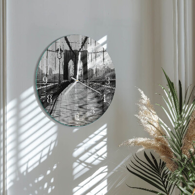 Glas wanduhr Brücke