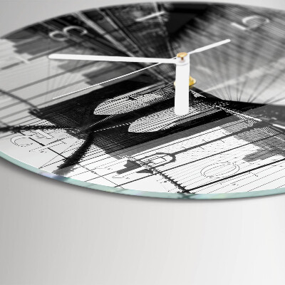 Glas wanduhr Brücke